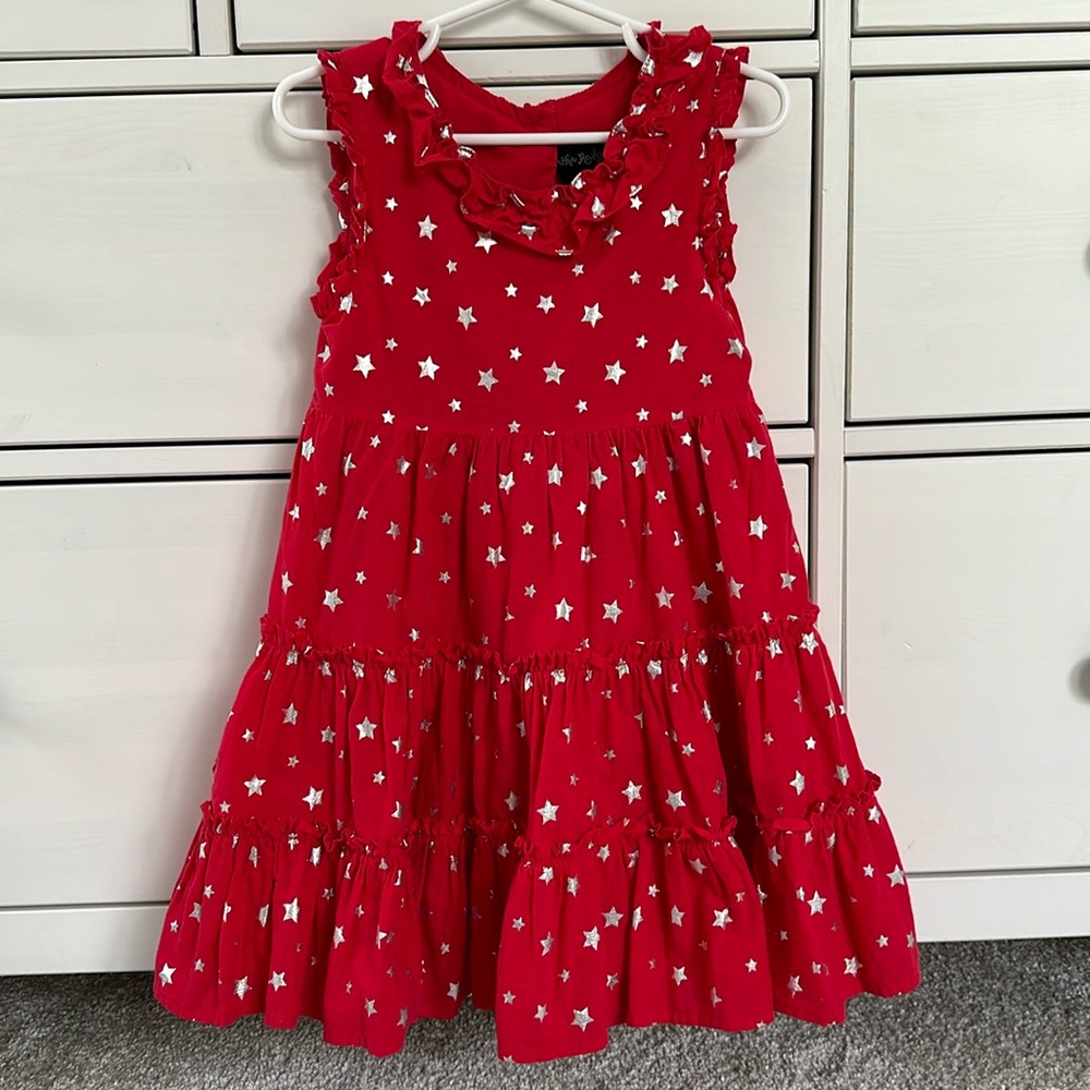 Cynthia Rowley Red and Silver Star Dress